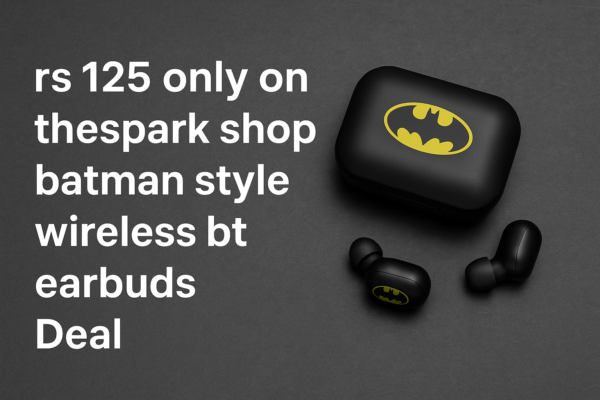 rs 125 only on thespark shop batman style wireless bt earbuds